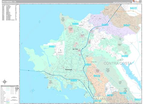 Richmond California Zip Code Map - Osiris New Dawn Map