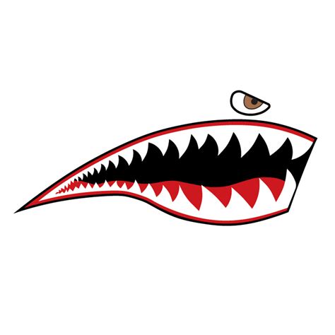 P-40 Warhawk Shark Mouth Nose Art Decal (Set of 2) - AirCorps Art