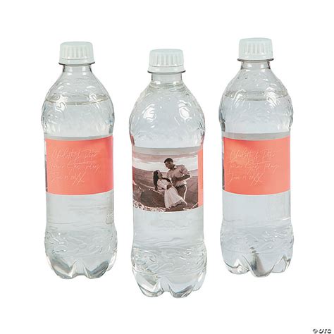 Bulk 50 Pc. Custom Photo Simple Water Bottle Labels | Oriental Trading