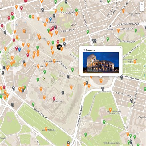 A new live map of Rome monuments and events - Milestone Rome