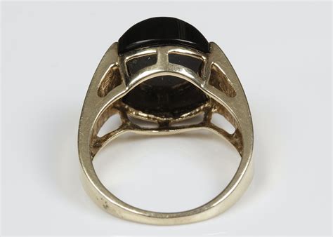 10K Yellow Gold Onyx Ring | EBTH