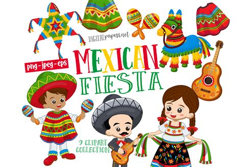 Mexican Fiesta Clipart Set Graphic by DIPA Graphics · Creative Fabrica