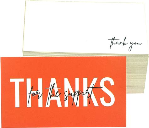 RXBC2011 100 Little Thank You for the support Cards Handwritten Lettering Design Bulk Thank you ...