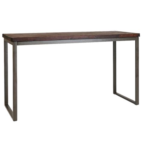 Indoor Wood Bar Height Table with Steel Base | Tables - Complete Sets ...