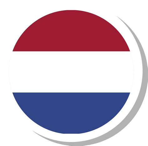 Netherlands flag circle shape, flag icon. 16707198 PNG