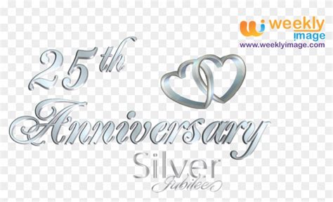 Silver Anniversary Clipart - 25th Wedding Anniversary Png - Free Transparent PNG Clipart Images ...