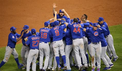 File:The Cubs celebrate after winning the 2016 World Series ...