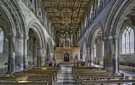 St Davids Cathedral interior - The interior of Saint Davids Cathedral ...