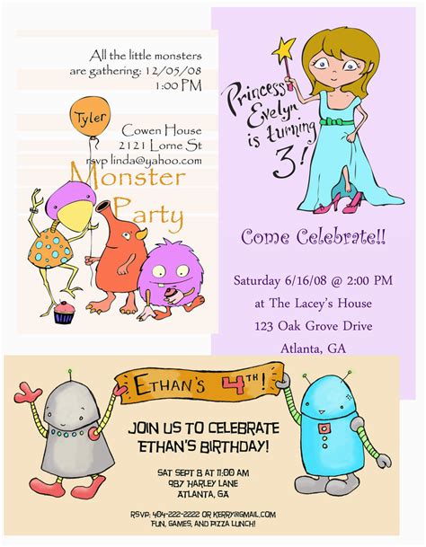 Sample Evite Birthday Invitations Sample Party Invitation Template Best Template Collection ...