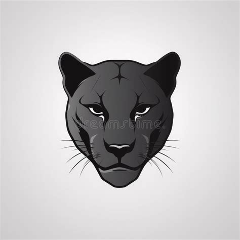 Minimal Puma Logo in Black and White Silhouette Stock Illustration - Illustration of animation ...