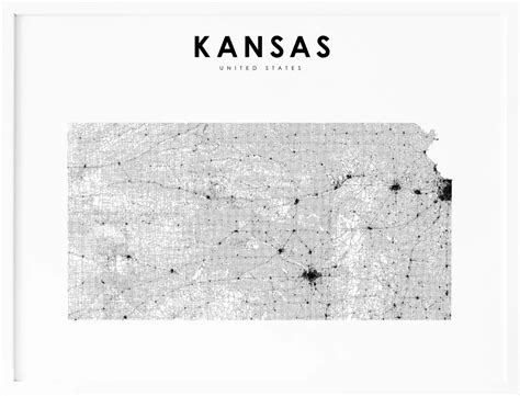 Kansas Map With Cities and Highways: Urban Routes Unveiled