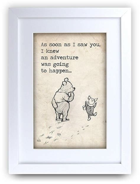 Winnie the Pooh Quotes A4 A3 Framed Printed Nursery Print Gift Baby Room Cute | eBay