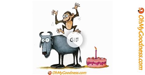 Happy Birthday... you smell like a Gnu! ecard | Funny Free eCards | OhMyGoodness ecards