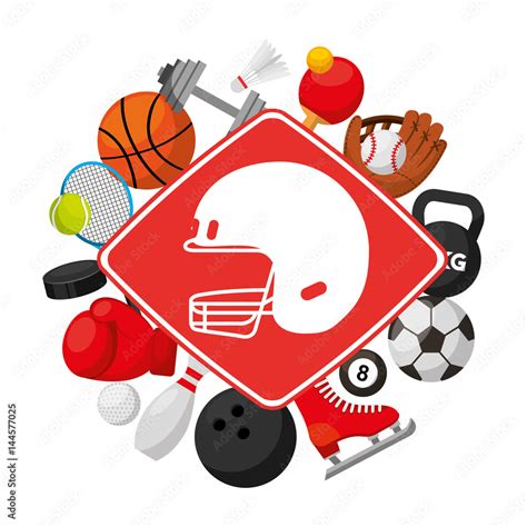 sports equipment set icons vector illustration design Stock Vector ...