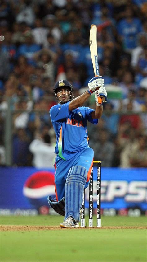 Dhoni, Winning Shot, 2011 world cup, hit six, blue jersey, batting ...