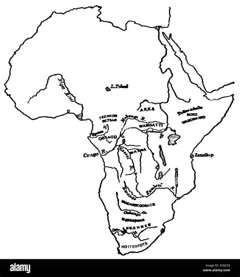 Map of africa circa 1890 Stock Photo - Alamy