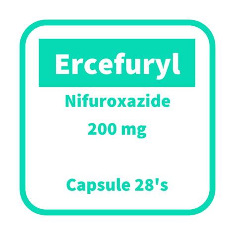 ERCEFURYL Nifuroxazide 200mg Capsule 28's price in the Philippines | MedsGo Pharmacy