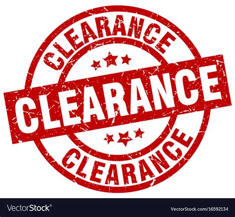 Clearance round red grunge stamp Royalty Free Vector Image