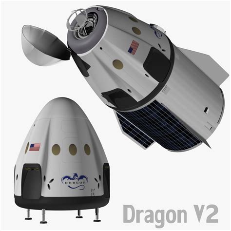 3d spacex v2 dragon model