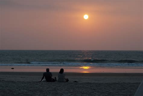 Couple On The Beach At Sunset Free Stock Photo - Public Domain Pictures