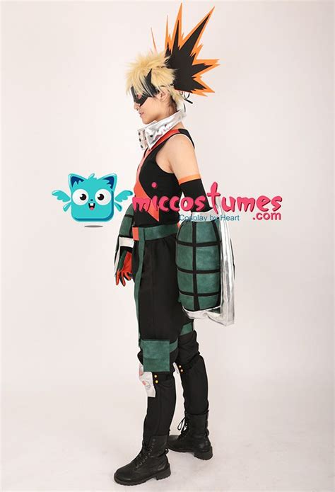 My Hero Academia Katsuki Bakugou Kacchan Cosplay Costume Fullset Hero Suit with Mask and ...