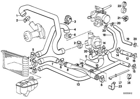 BMW 325i Water hose. Engine, cooling, hoses - 11531287651 | BMW ...