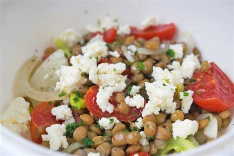 Linsensalat mit Feta - Rezept