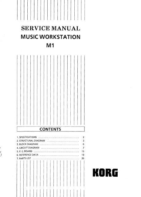 Korg M1 Service Manual