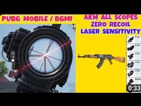 AKM All Scope Sensetivity BGMI 🔥| PUBG MOBILE | AKM RedDot 3x 4x 6x 😈Zero recoil sensitivity ...