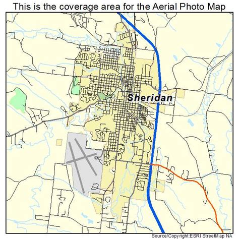 Aerial Photography Map of Sheridan, WY Wyoming