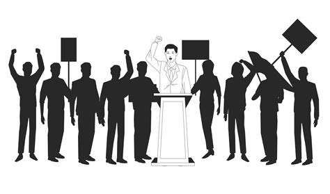 man making a speech and audience silhouette 652283 Vector Art at Vecteezy