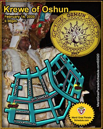 2020 Krewe of Oshun - New Orleans, LA Mardi Gras Parade Schedule 2020