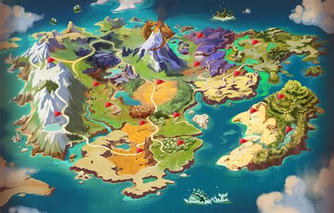 ワールドマップ - マナケミア2 ～おちた学園と錬金術士たち～ PORTABLE+ 攻略wiki：ゲーム攻略GAYM（スマホ版あり）（画像あり） | 世界地図アート, ファンタジーな風景