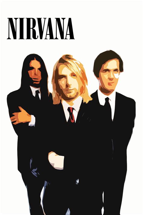 Nirvana Poster Rock Band Poster Rock Music Gift Kurt Cobain, Dave Grohl, Krist Novoselic, Pat ...