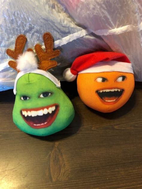 Annoying Orange & PEAR 2 4" Talking Christmas Holiday Plush Stuffed for sale online | eBay