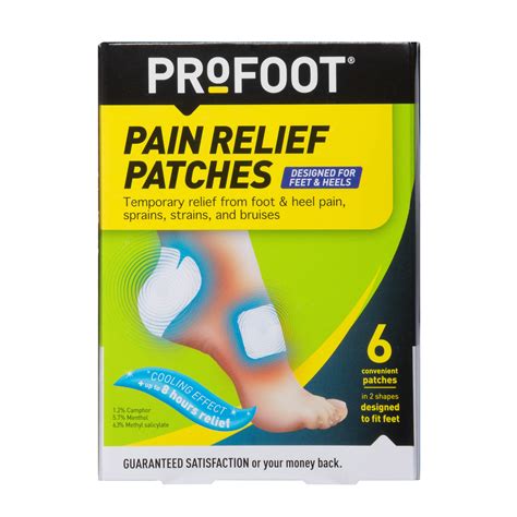 PROFOOT Pain Relief Patches for Foot and Heel Pain, 6 Count - Walmart.com