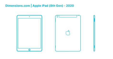 Apple iPad (8th Gen) - 2020 Dimensions & Drawings | Dimensions.com