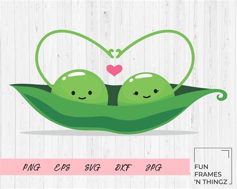 Two Peas In A Pod SVG Cricut Cut File Love Clipart Pink | Etsy