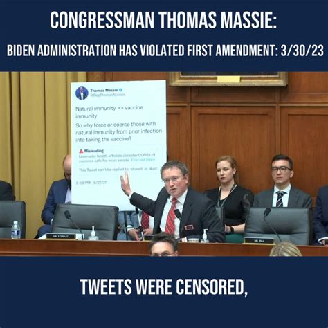 Thomas Massie on Twitter: "The First Amendment protects the freedom of speech and the right to ...