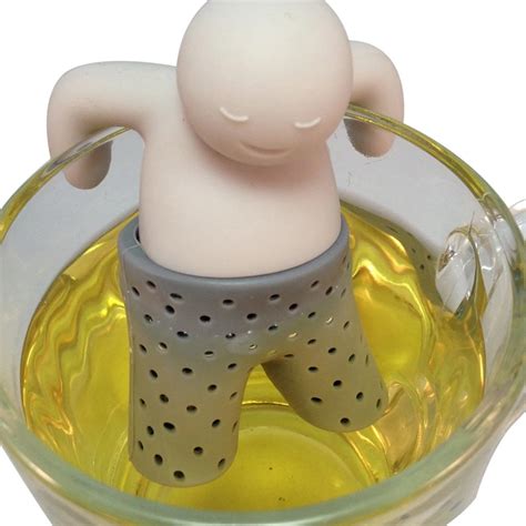 1PCS CUTE SILICONE MR TEA INFUSER MUG LAZY MAN TEA INFUSER SILICONE ...