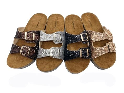 24 Units of Glitter Birkenstock Women Sandals In Assorted Color - Women ...