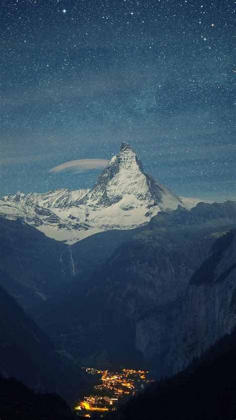 Zermatt Matterhorn Switzerland Night Free 4K Ultra HD Mobile Wallpaper ...