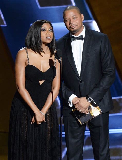 Terrence Howard kisses Taraji P. Henson at the 67th Annual Emmy Awards|Lainey Gossip ...