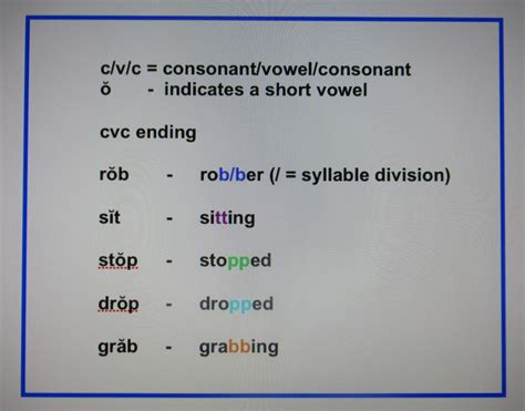 Doubling The Consonant Rule Worksheet