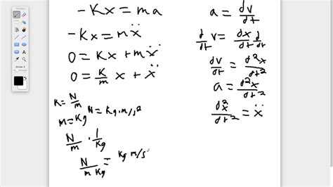 AP Physics C: Derivation of SHM Equations for a Spring Mass System - YouTube