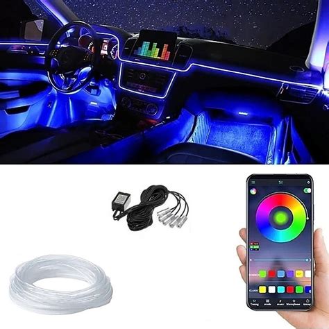 Car Interior LED Bluetooth Control Wire Atmosphere Light - Autostore.pk