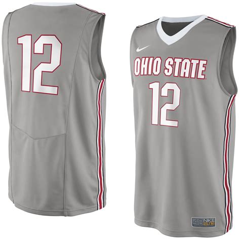 Nike Ohio State Buckeyes Gray No. 12 Replica Master Jersey