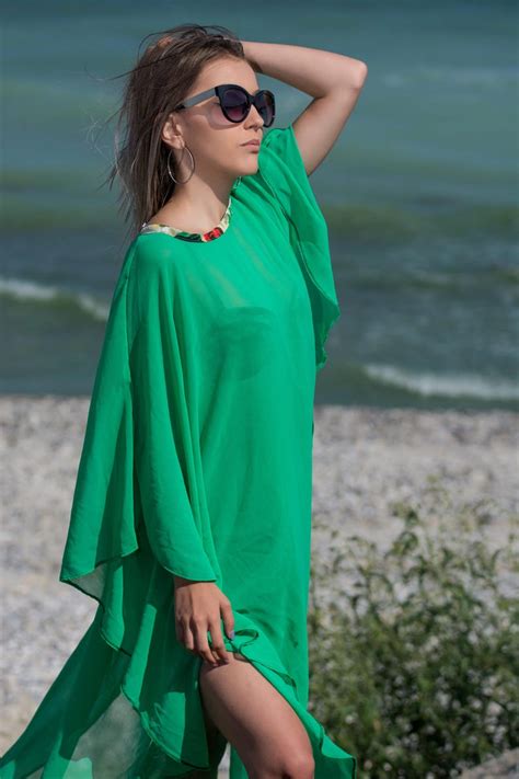 Green Maxi Dress BOHO Maxi Dress Beach Cover-up Swim Cover - Etsy Canada