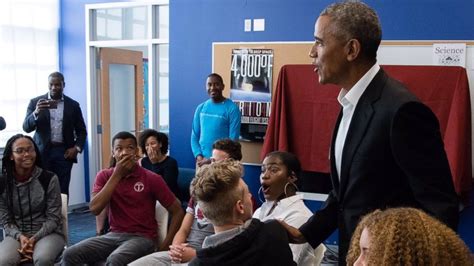 Barack Obama makes surprise visit to DC high school 'to welcome back ...