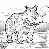 Hippo Coloring Pages  Free & Printable sketch template